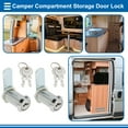 thumbnail image 3 of Unique Bargains Cam Locks RV Storage Lock with Keyed Alike 1-1/8 " Cylinder Fits 7/8 " Max Door Thickness for RV Compartment Camper Trailer Cabinet and Toolbox, 3 of 7