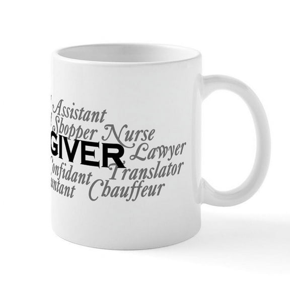 CafePress - Caregiver Mug - 11 oz Ceramic Mug - Novelty Coffee Tea Cup