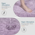 thumbnail image 4 of Walensee Contour Rug Shag Bath Rug, Non Slip Bath Mat for Bathroom, 20"x24", Lavender, Machine Wash, 4 of 9