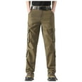 thumbnail image 1 of Men's Straight Leg Outdoor Casual Trousers With Multiple Pockets And Loose Work Pants, 1 of 6
