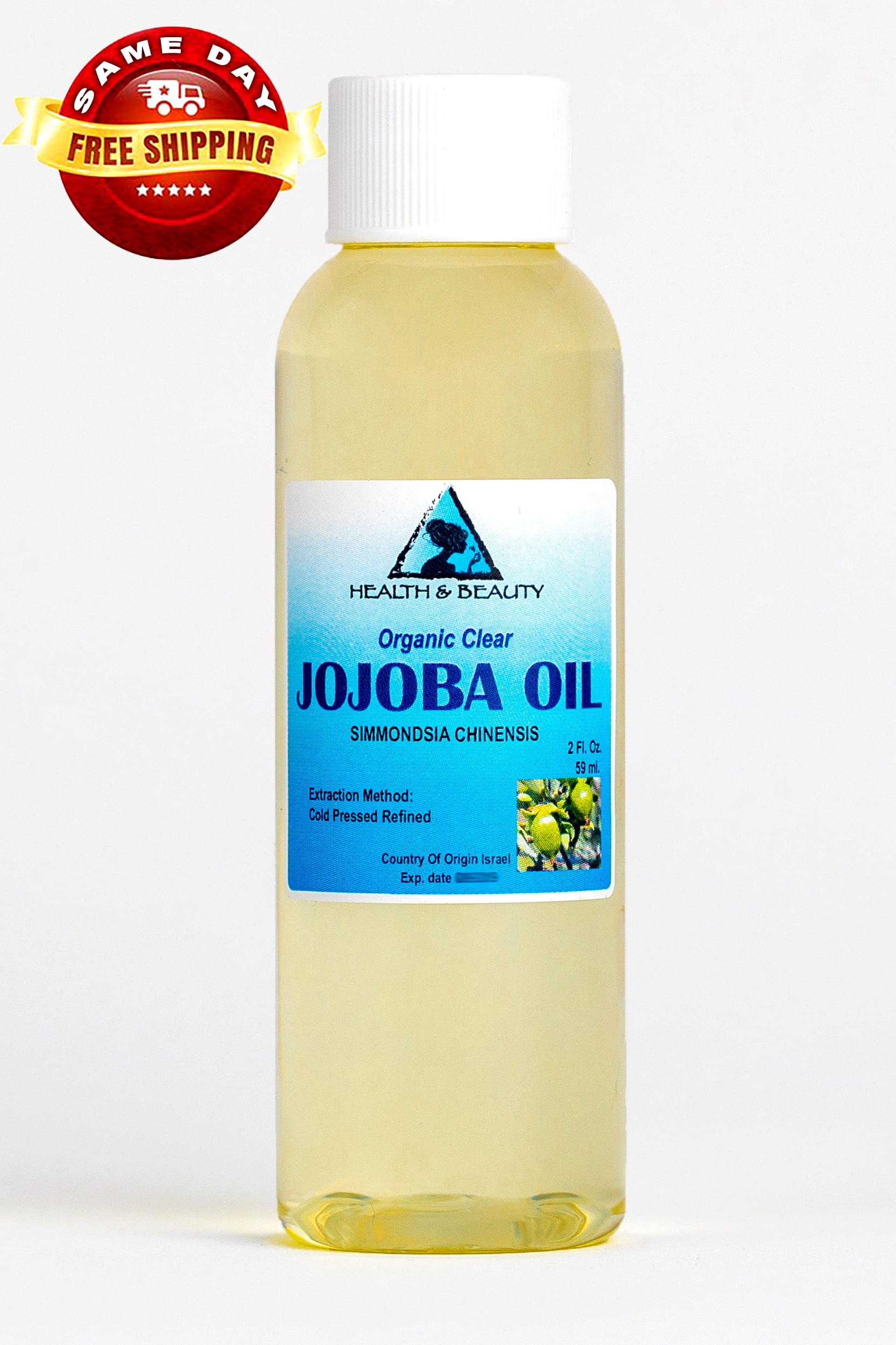JOJOBA OIL CLEAR ORGANIC CARRIER COLD PRESSED REFINED 100% PURE 2 OZ