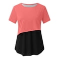 thumbnail image 6 of Ohufall Women's Maternity T Shirts Breastfeeding Breathable Short Sleeve T-shirts Comfortable Color Block Nursing Tops, 6 of 8