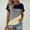 Beige, variant on Pxiakgy Women's Color Block Short Sleeve Tops Casual Summer T-Shirt Loose Tops T Shirts Color Blocked Sleeves Color Blocked T Shirts Summer T Shirts Round Neck Causal Fashion Basic Tee Beige L