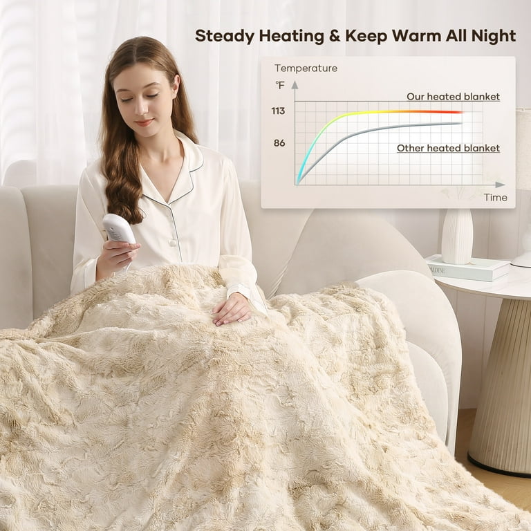 Soft heat electric blanket walmart sale