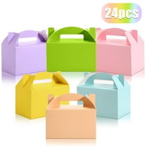 24 Pcs Gable Gift Box, Party Favor Boxes, Goodie Gift Boxes for Birthday Party, Wedding, Baby Shower, 6 x 3.5 x 3.5 inch