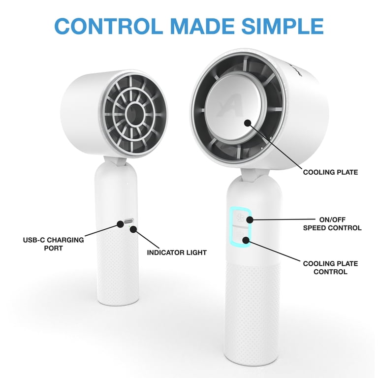 Cool Touch Portable Handheld Fan, 4-Speed White photo 5