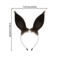 thumbnail image 2 of Slccxzc Horse Ears Shape Headband Plush Animal Hairband for Party Props, 2 of 7