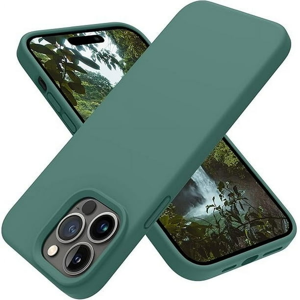 wonima11 OTOFLY Designed for iPhone 14 Pro Case, Silicone Shockproof Slim Thin Phone Case for iPhone 14 Pro 6.1 inch (Pine Green)