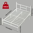 thumbnail image 2 of Fairy Full Size Bed Frame with Charging Station, Metal Frame with Power Outlet & Port, White, 2 of 8