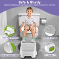 thumbnail image 3 of Taburete para niños pequeños AJVV de 2 escalones con superficie antideslizante y patos, 3 of 7
