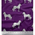 thumbnail image 1 of Soimoi Cotton Voile Fabric Horse Block Print Fabric by The Yard 56 Inch Wide, 1 of 1
