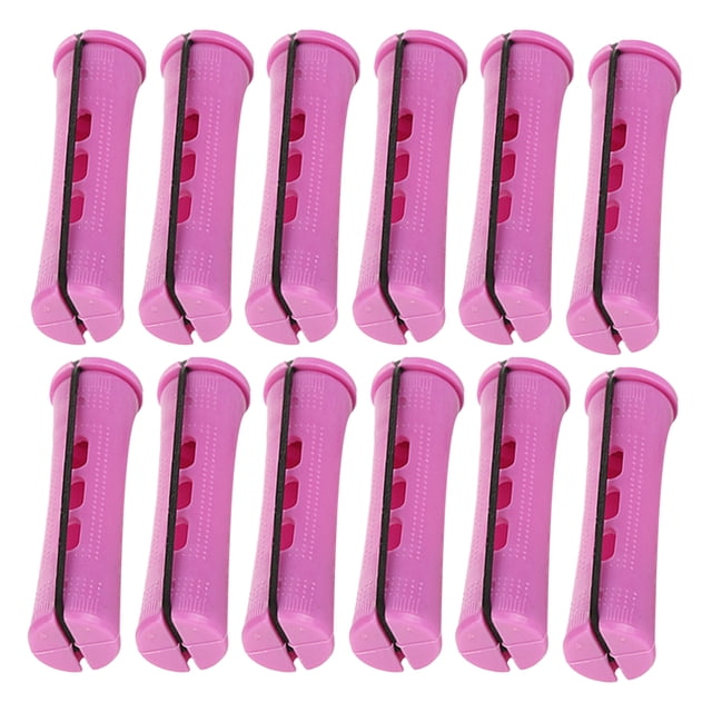 Vogacara Rizador de pelo de 10 piezas, servicio de larga duración, gran calidad, operación de estilo tonto, Color brillante, peluquería, Cuidado del cabello 1.9 cm 1 morado 12 artículos