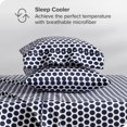 thumbnail image 3 of Bare Home Ultra-Soft Sheet Set - Premium 1800 Collection - Deep Pockets - 4-Pieces - King, Pennytile - White/Midnight, 3 of 5