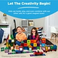 thumbnail image 6 of Best Choice Products 110-Piece Kids Magnetic Tiles Set, Educational Building STEM Toy w/ Case - Earth Tone, 6 of 8