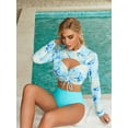 thumbnail image 6 of BeautyIn Long Sleeve UV Sun UPF 50+ Rushguard Two Piece Bathing Suit Tankini Suits, 6 of 6