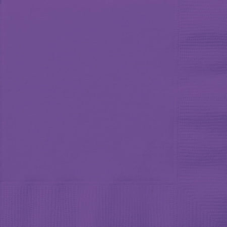 Paper Cocktail Napkins, 5 in, Neon Purple, 20ct