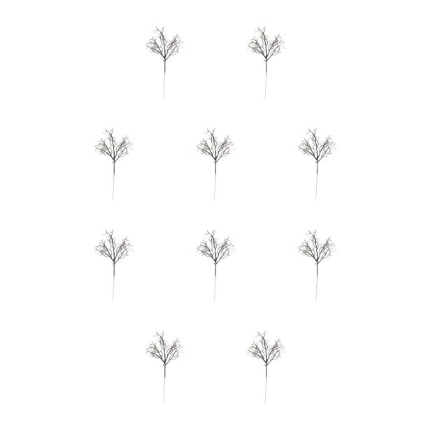 Injueey Navidad bayas artificiales flor rama sala de estar pared del dormitorio chimenea fiesta vacaciones árbol de Navidad decoración Blanco 10Conjunto