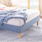 Zinus Lottie 43 Upholstered Platform Bed Frame, Blue Slate, Queen