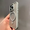 thumbnail image 2 of UltraProtect Magnetic Wireless Charger Ring Stand Case - Shockproof, Matte Clear Cover with Lens Protective Film for iPhone 15/14/13/12/11 Pro Max/Plus - Luxury Phone Accessories with Bumper Protectio, 2 of 5