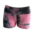 thumbnail image 2 of Abcnature Plus Size Shorts, Womens Athletic Shorts, Women Buttocks High Waist Printing Bandage Sweats Yoga Shorts, Comfy Beach Shorts, Yoga Pants, Cycling Sport Shorts Pink S, 2 of 3