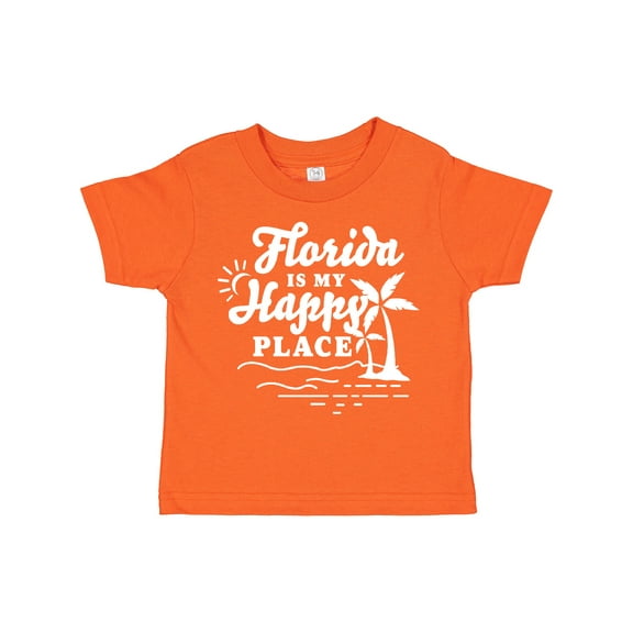 Inktastic Florida is My Happy Place with Palm Trees Boys or Girls Toddler T-Shirt