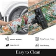 thumbnail image 3 of Findosom 2'x6' Vintage Boho Runner Rug Washable Non-slip Area Rug,Hallway Indoor Farmhouse Bedroom Kitchen Living Room Non Shedding Runner, Contemporary Low Plie Floor Carpet Doormat,Green, 3 of 9