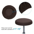 thumbnail image 3 of Uxcell 11" Bar Stool Cover 4 Pack Stool Cushion Cover 11"-14" Chair Brown, 3 of 7
