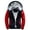Bleu Rouge, variante sur CVLIFE Manteau pour Hommes à Manches Longues, Chandails à Capuche, Veste Chandail à Capuche, Uni, Fermeture Éclair Complète, Chandail en Molleton, Hiver, Noir Gris, m