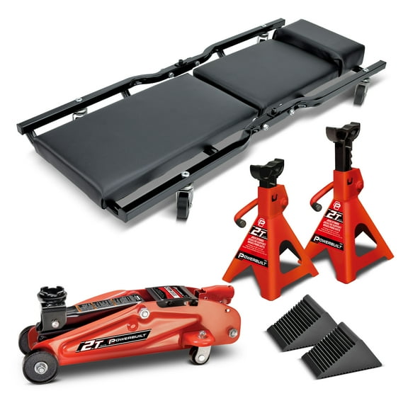 Powerbuilt 6 Piece Garage in a Box Floor Creeper and Jack Combo Set - 640816