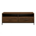 thumbnail image 4 of 58" Contemporary 2-Drawer Wood TV Console - Dark Walnut / Black, 4 of 6