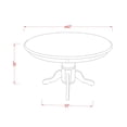 thumbnail image 4 of SHFR5-BLK-02 5Pc Dining Set Includes a Round Dining Room Table and Four Parson Chairs with Light Beige Fabric, Black Finish, 4 of 9