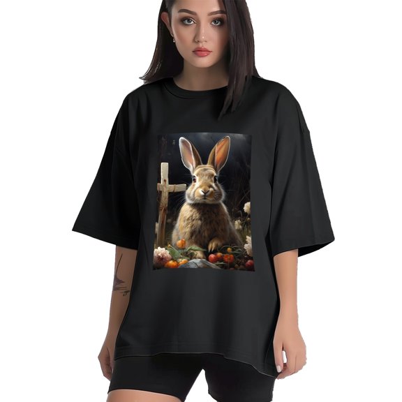 Plus Size Shirt for Women Black Tops for Women Short Sleeves Shirt for Women Easter T Shirt Crewneck Shirt for Women XS