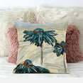 thumbnail image 3 of Hawaii Floral Oil Duo Indoor/Outdoor Pillow in Yellow Blue 18x18, 3 of 6