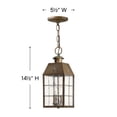 thumbnail image 3 of Hinkley Lighting - Nantucket - Brass Outdoor Lantern Fixture in, 3 of 4