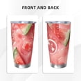 thumbnail image 3 of Fotbe Refreshing Watermelon Slices Pattern 20 oz Tumbler Stainless Steel Vacuum Insulated Coffee Ice Cup Double Wall Travel Flask Leak-proof Coffee Cup-Straw Two-piece Set, 3 of 8
