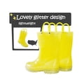 thumbnail image 3 of BOCCA Kids Yellow Glitter Waterproof Rain Boot For Girls Size 11, 3 of 6