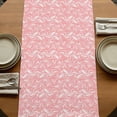 thumbnail image 5 of Table Runners 108 Inches Long Dress Scarves, Spring Flowers Farmhouse Coffee/Dining/Kitchen Table Runner for Living Room, Country Retro Floral Botanical Pink 13x108 Inch, 5 of 9