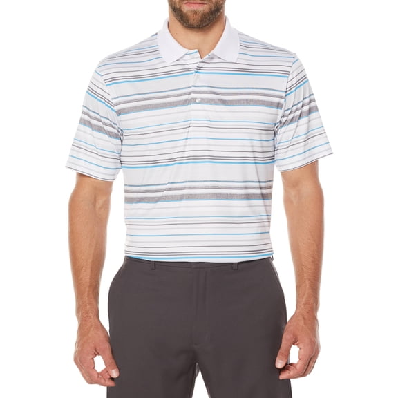 Men's Performance Chest Linear Print Polo Shirt