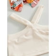 thumbnail image 6 of Coduop Toddler Girls Summer Sleeveless Camisole and Floral Flared Long Pants 3Pcs Outfit Set, 6 of 8
