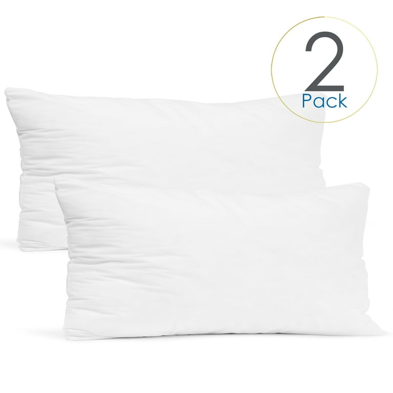 Nestl Throw Pillow Inserts Rectangle Pillow Cushion, Decorative Pillow Insert, 12 inch x 18 inch, Pack of 4, Size: 12 x 18, White