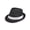 Black-Straw, variant on Classic Fedora Hats for Men Outdoor Travel Wide Brim Felt Hat Panama Hats Dress Hat with Bow Belt, Black