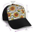 thumbnail image 2 of Yiaed Cute Sunflowers Print Baseball Cap Dad Hat Polo Style Plain Blank Adjustable Size, 2 of 5