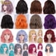 thumbnail image 3 of Peluca ondulada de color Pastel con flequillo de aire para mujer, pelo corto Bob, Morado, Rosa, largo de hombro, sintético, para Cosplay, 3 of 4