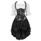 thumbnail image 3 of Ropa Steampunk Disfraz Steampunk para mujer Vestido con corsé debajo del busto Blusa renacentista de talla grande Disfraz de pirata medieval para Halloween, 3 of 5