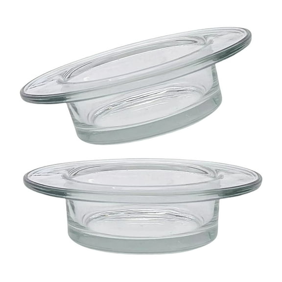WINDLAND 2Pcs Heat Resistant Glass Wax Melting Dish Replacement Tray For Candle Warmers Aromatherapies Oil Diffuser Accessories
