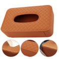 thumbnail image 1 of Soporte para pañuelos de coche, parasol, servilleta, caja de piel sintética para asiento trasero de vehículo, toallero de papel, bandeja, Automoción decorativa y accesorios Marrón colgando Kenally VI000111-05B, 1 of 6