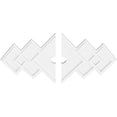 thumbnail image 2 of 34"W x 22 5/8"H x 3"ID x 10 1/2"C x 1"P Zoe Architectural Grade PVC Contemporary Ceiling Medallion, Two Piece, 2 of 11