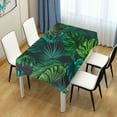 thumbnail image 7 of Tropical Palm Leaves Rectangle Tablecloth, Dust Proof Anti Wrinkle Wipeable Table Cloth Tabletop foration of Dinner Kitchen Wedding Holiday Party 60"x60" Decor Gift, 7 of 7