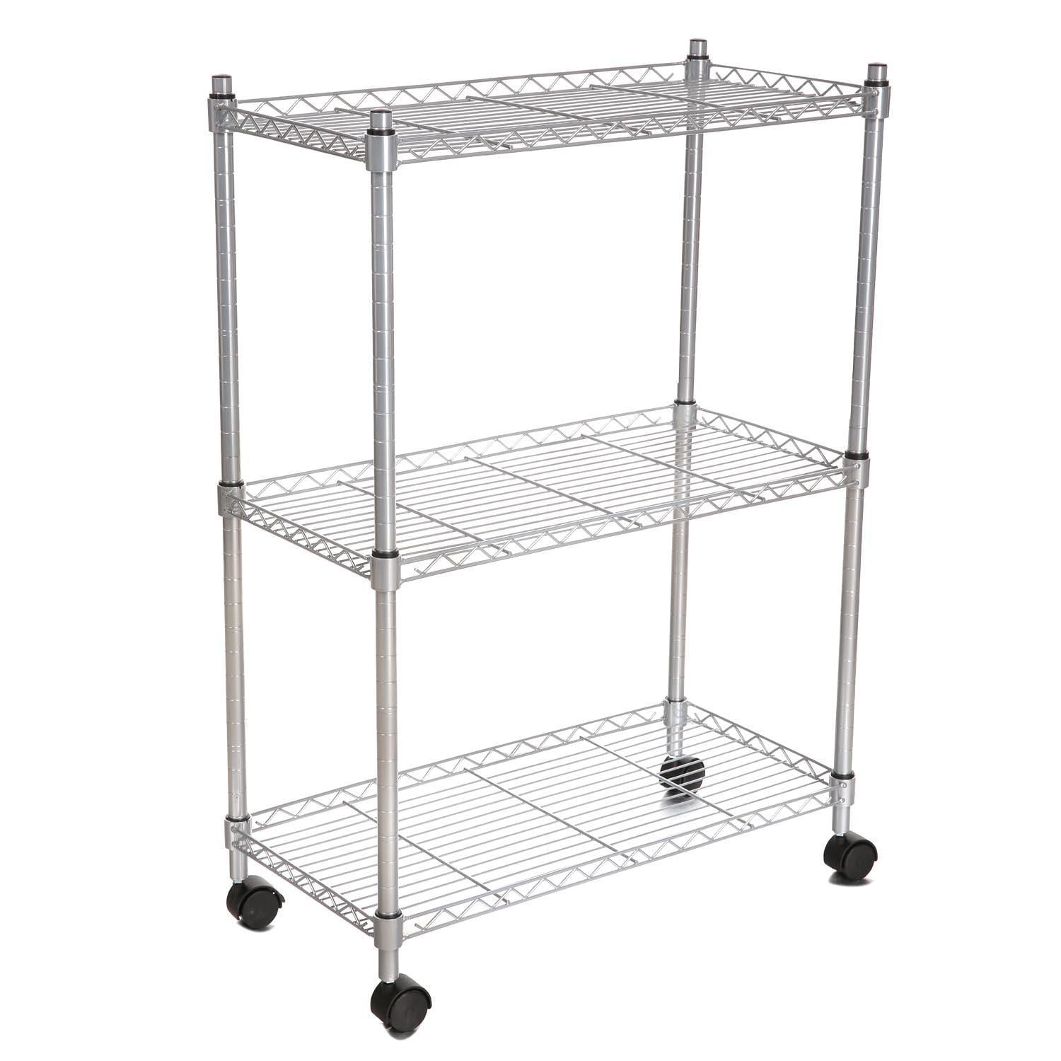 Modern 3 Tier Wire Shelf Shelving Kitchen Rack Heavy Duty Microwave