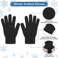 thumbnail image 2 of Lsupdaol 10 Pair Winter Gloves Bulk Warm Knitted Stretchy Gloves with Multicolor for Unisex Men Women, 2 of 7